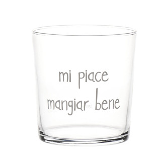 BICCHIERE "MI PIACE MANGIAR BENE"