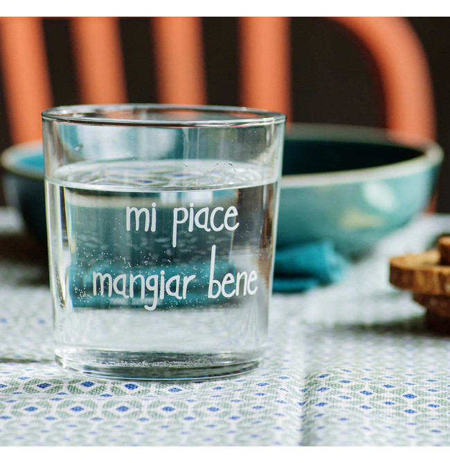 BICCHIERE "MI PIACE MANGIAR BENE"