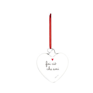 PALLINA CUORE 11CM "FAI CIO' CHE AMI"