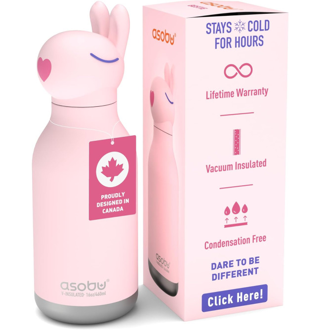 BOTTIGLIA TERMICA ASOBU "PINK BUNNY"