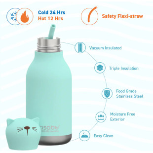 BOTTIGLIA TERMICA ASOBU "TEAL CAT"