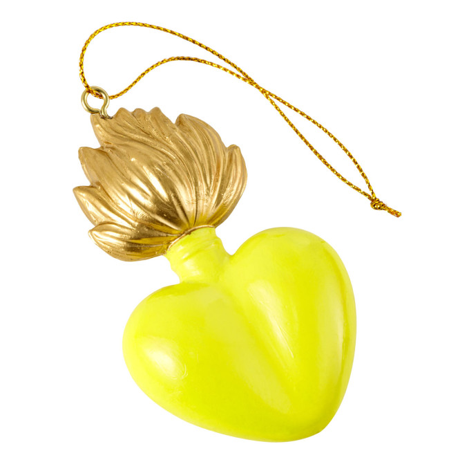 PENDENTE EX VOTO RESINA FIAMMA GIALLO