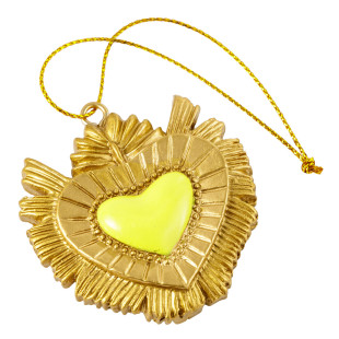 PENDENTE EX VOTO RESINA GIALLO