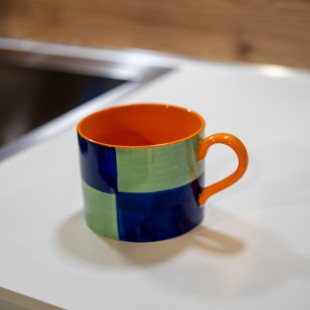 TAZZA COLAZIONE IN STONEWARE VERDE
