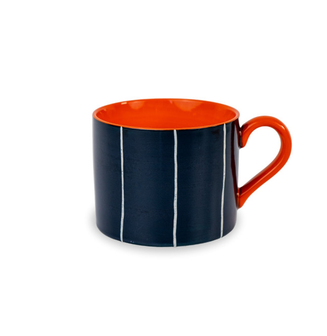 TAZZA COLAZIONE IN STONEWARE BLU NOTTE