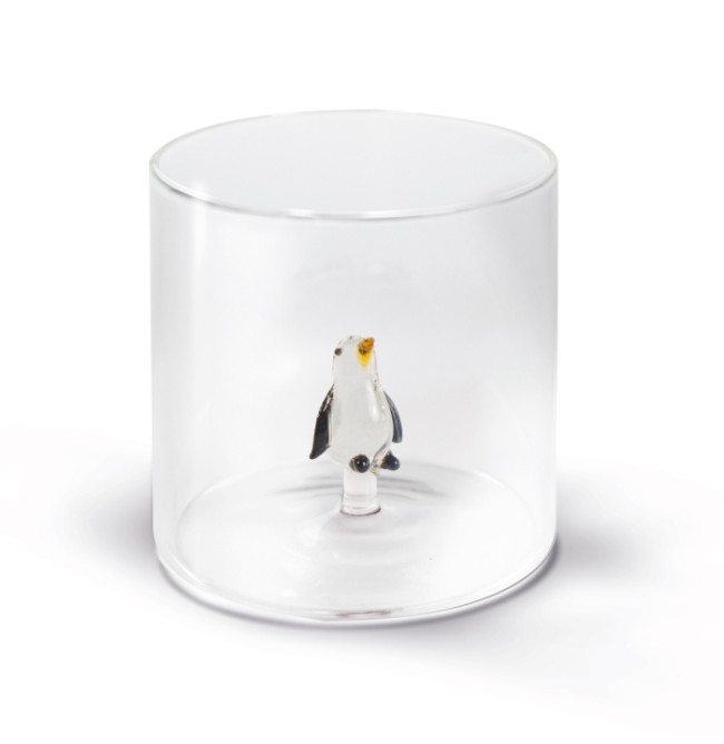 BICCHIERE DECORO PINGUINO