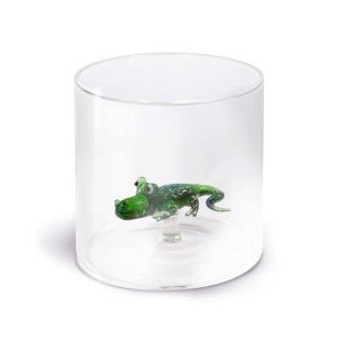 BICCHIERE DECORO ALLIGATORE