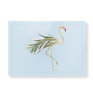 TAGLIERE IN VETRO DECORO ROSMARINO