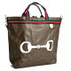 BORSA MANIFATTURE PICO - STRIPES MARRONE