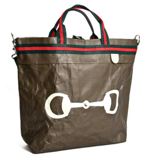 BORSA MANIFATTURE PICO - STRIPES FANGO
