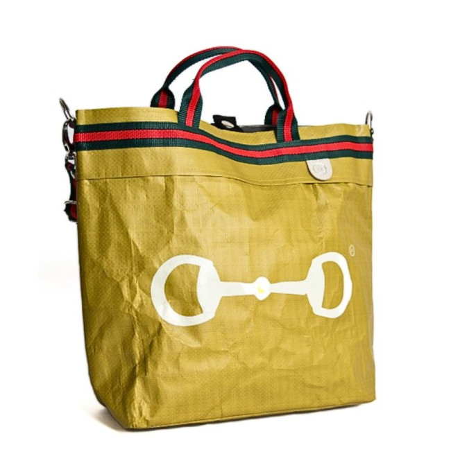 BORSA MANIFATTURE PICO - STRIPES GIALLA