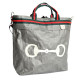 BORSA MANIFATTURE PICO - STRIPES GRIGIA