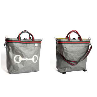 BORSA MANIFATTURE PICO - STRIPES GRIGIA