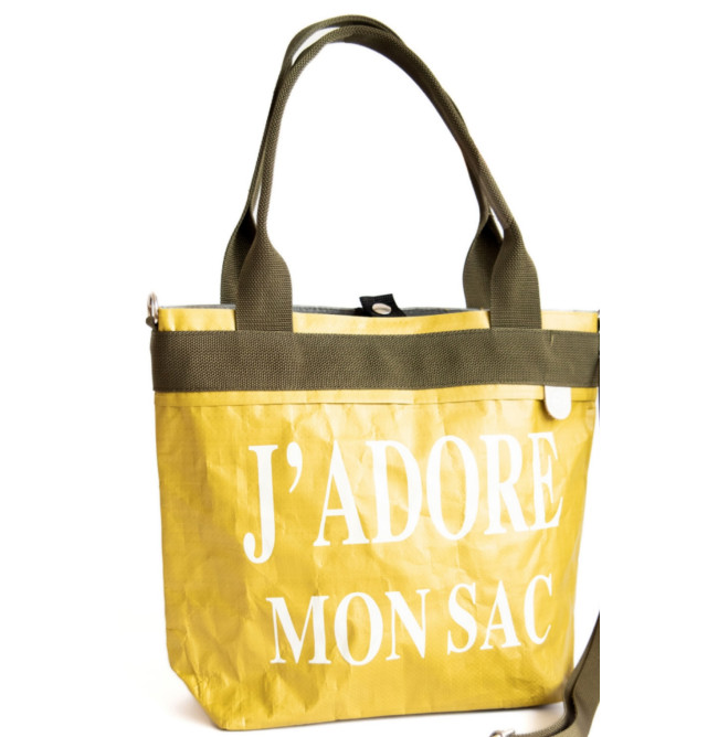 BORSA MANIFATTURE PICO - J'ADORE MON SAC GIALLO OCRA