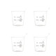 SET 4 TAZZINE &quot;CI VUOLE UN CAFFE&#039;&quot; DECORO BIANCO