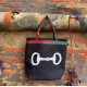 BORSA MANIFATTURE PICO - STRIPES NERA CANVAS