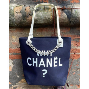 BORSA MANIFATTURE PICO - CHANEL BLUE CANVAS