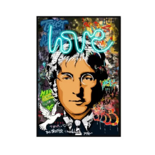 QUADRO LED PEACE & LOVE 60X90