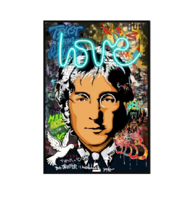 QUADRO LED PEACE & LOVE 60X90