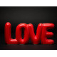 SCRITTA DECORATIVA LOVE RED