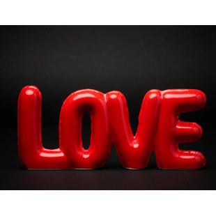 SCRITTA DECORATIVA LOVE RED