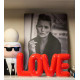 SCRITTA DECORATIVA LOVE RED