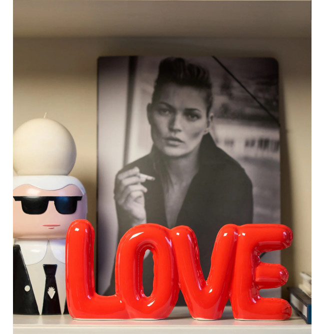 SCRITTA DECORATIVA LOVE RED