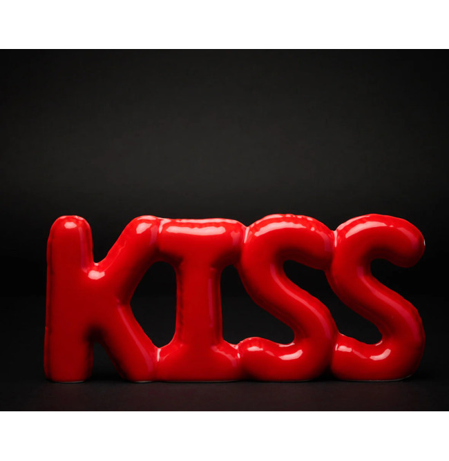 SCRITTA DECORATIVA KISS RED