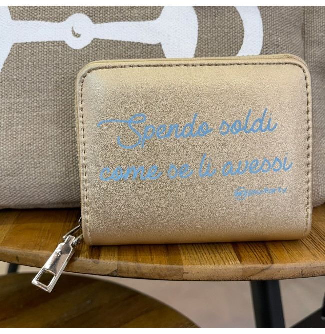 PORTAFOGLIO PICCOLO "SPENDO SOLDI COME SE LI AVESSI"
