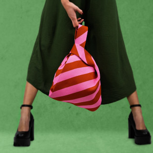 BORSA A NODO - DECORAZIONE RIGHE OBLIQUE