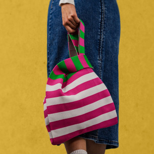 BORSA A NODO - DECORAZIONE RIGHE ORIZZONTALI