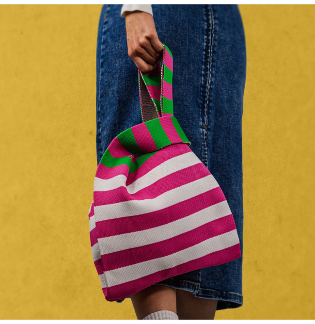 BORSA A NODO - DECORAZIONE RIGHE ORIZZONTALI
