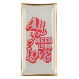 PIATTINO RETTANGOLARE ALL YOU NEED IS LOVE