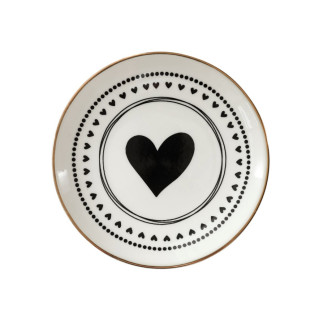 PIATTINO ROTONDO CUORE NERO