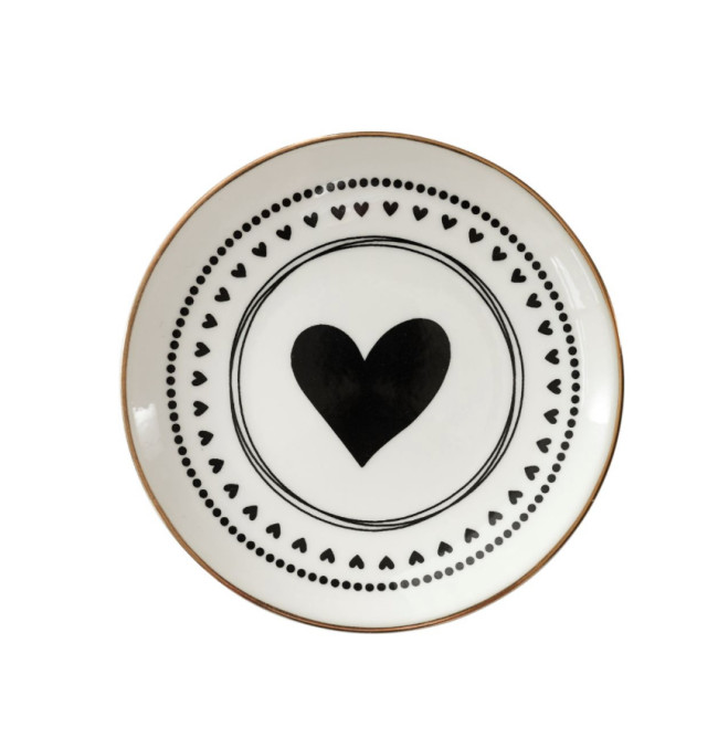 PIATTINO ROTONDO CUORE NERO