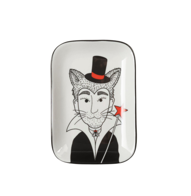 PIATTINO RETTANGOLARE MEN WITH FOX EARS