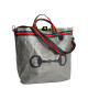 BORSA MANIFATTURE PICO - STRIPES GRIGIO STAFFA NERA