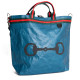 BORSA MANIFATTURE PICO - STRIPES BLUE AVIO STAFFA NERA