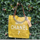 BORSA MANIFATTURE PICO - CHANEL GIALLO OCRA SCRITTA BIANCA