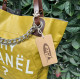 BORSA MANIFATTURE PICO - CHANEL GIALLO OCRA SCRITTA BIANCA