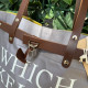 BORSA MANIFATTURE PICO - KELLY GRIGIA SCRITTA BIANCA