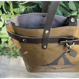 BORSA MANIFATTURE PICO - GEORGE FANGO SCRITTA NERA