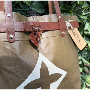 BORSA MANIFATTURE PICO - GEORGE FANGO SCRITTA BIANCA