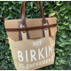 BORSA MANIFATTURE PICO - BIRKIN CANVAS NEUTRO