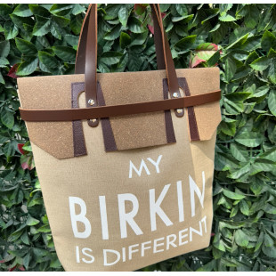 BORSA MANIFATTURE PICO - BIRKIN CANVAS NEUTRO