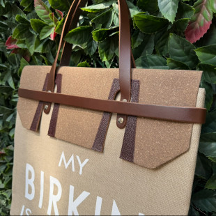 BORSA MANIFATTURE PICO - BIRKIN CANVAS NEUTRO