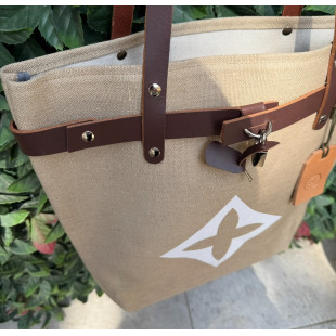 BORSA MANIFATTURE PICO - GEORGE CANVAS NEUTRO