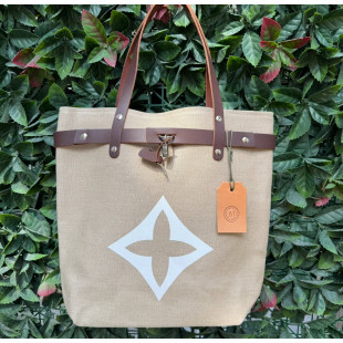 BORSA MANIFATTURE PICO - GEORGE CANVAS NEUTRO