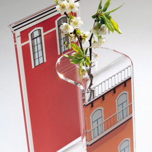 BLOOMING CITY - VASO LISBONA ROSSO