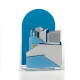 BLOOMING CITY - VASO SANTORINI AZZURRO